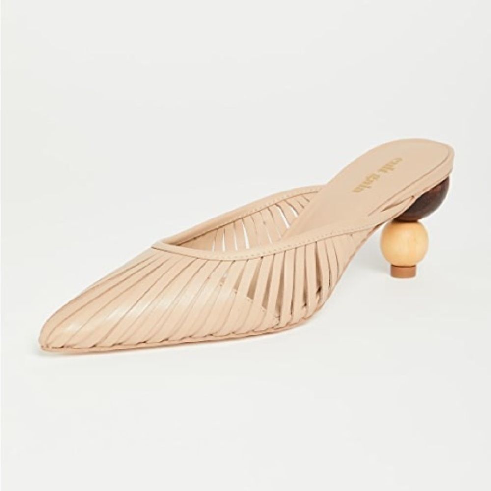 Cult Gaia Beige Mules with Unique Heel - Picture 6 of 16
